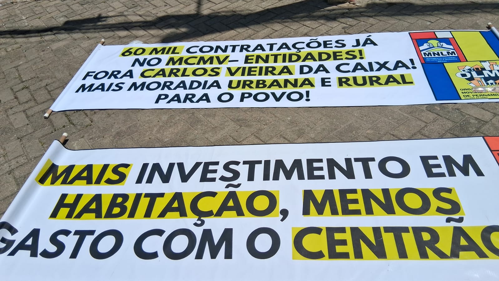 MNLM realiza ato em Pernambuco e Rio de Janeiro pela saída do presidente da CEF e contratação de 60 mil moradias